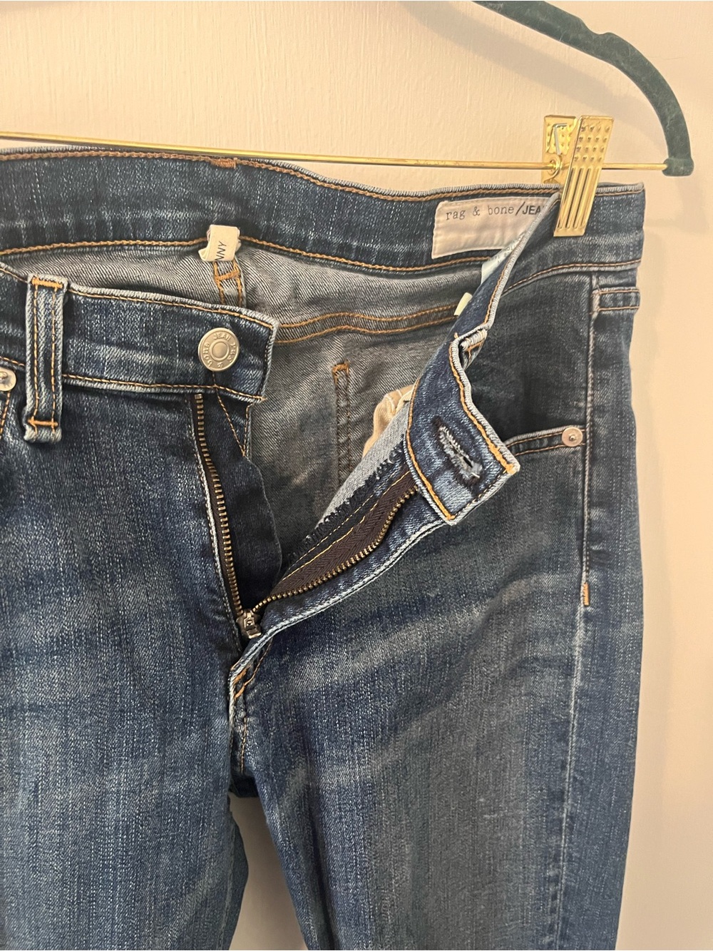 Rag & Bone Women’s Skinny Jeans Distressed Destroyed Ripped Knee Size 30 - Picture 8 of 15